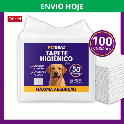 Foto do anúncio: Tapete Higiênico Descartável para Cachorro 60 x 60 cm - Fralda Pet Xixi