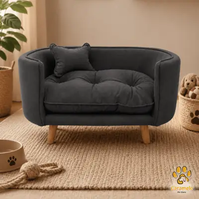 Foto do anúncio: Cama Colchonete Colchão para Cachorro Confortável Pés de Madeira Porte