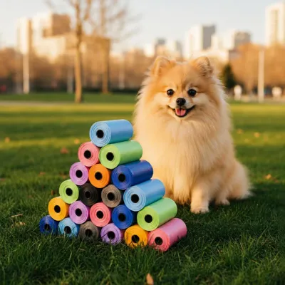 Foto do anúncio: Kit 900 Saquinhos Cata Cocô Cachorro e Gato Refil Biodegradável + Suporte Porta Saco Higiênico Pet