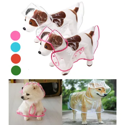 Foto do anúncio: Capa de Chuva Pet Impermeável Proteção Cachorro Grande Médio Pequeno Porte Passeio Chuva LR-0180