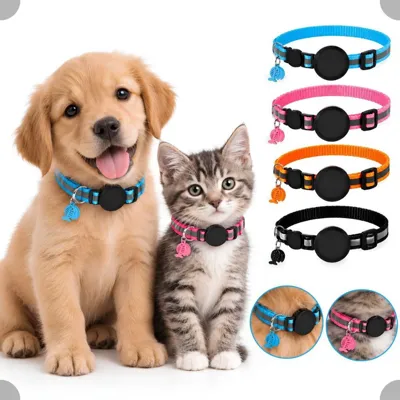 Foto do anúncio: Coleira Pet Gato E Cachorro Para Airtag Gps Refletiva