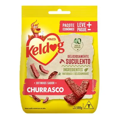 Foto do anúncio: Bifinho para Cães Adultos Sabor Churrasco Kelco 500g Keldog