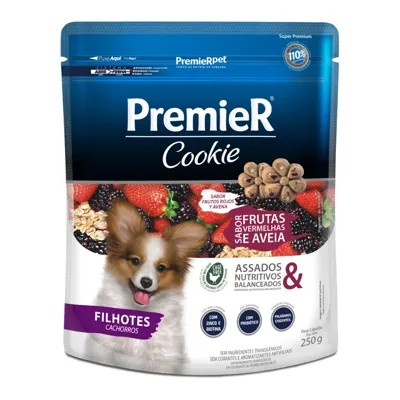 Foto do anúncio: Biscoito Cookie para Cães Filhotes Sabor Frutas Vermelhas e Aveia 250g Premier