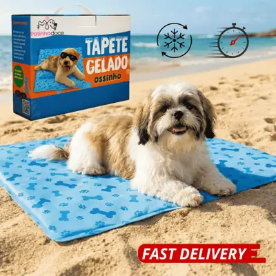 Foto do anúncio: Tapete Gelado Estampa Ossinho Cama Colchonete Refrescante Cachorro Gato