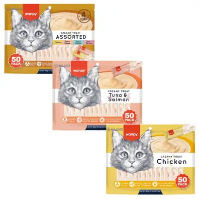 Foto do anúncio: Wanpy Truly Petiscos Creamy Para Gatos Sabores Sortidos 50 Unidades