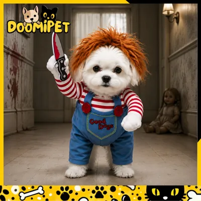 Foto do anúncio: Fantasia Chucky Para Cachorro e Gato – Cosplay Boneca Assassina Engraçada(XL)