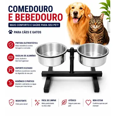 Foto do anúncio: Bebedouro ou Comedouro Pet Anti formiga Ajustavel Com Regulagem