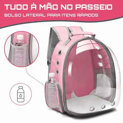 Foto do anúncio: Mochila Bolsa Pet Visão ABERTA Astronauta Varias cores Gato Ou Cachorro