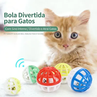 Foto do anúncio: Brinquedo Kit 6/12/18 Bolinhas para Gato cachorro filhote pequeno calopsita Bola kit Bolinha Guizo faz barulho Colorida