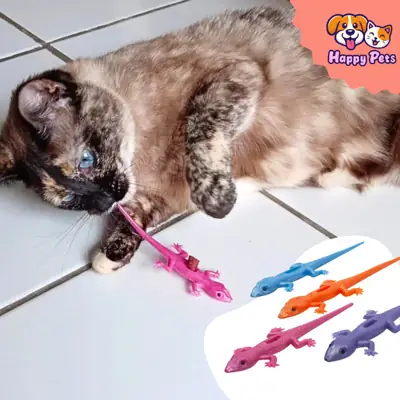Foto do anúncio: Brinquedo Da Pet Games Com 4 Lagartixas Porta Petiscos Para Caçar