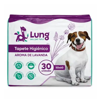 Foto do anúncio: Tapete Higiênico 50x60cm 30Un Aroma Lavanda p/ Cachorro Pet Gel