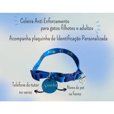 Foto do anúncio: COLEIRA PARA GATOS ANTI ENFORCAMENTO ELASTICA COM PLAQUINHA DE IDENTIFICAÇÃO