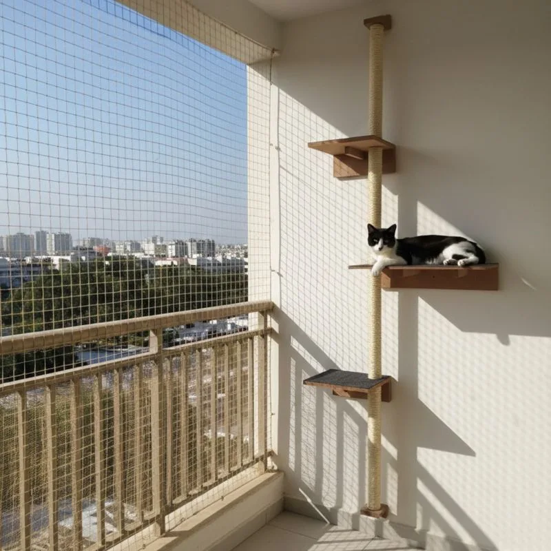 Foto do anúncio: Torre Arranhador para Gatos 1.80m com Carpete e Prateleiras