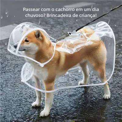 Foto do anúncio: Capa Pet Impermeável Chuva - Proteção para Cachorro Passeio Grande