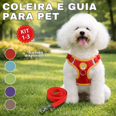 Foto do anúncio: Coleira De Peitoral Cachorro Com Guia Para Caes e Gatos De Estimação