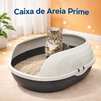 Foto do anúncio: Caixa de Areia Sanitária Bandeja Higiênica Prime Pet Com arco