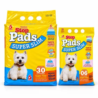 Foto do anúncio: Tapete Higiênico para Cachorro 60x55cm Stop Pads Branco Absorvente Descartável para Cães Filhotes Adultos Xixi Pet.