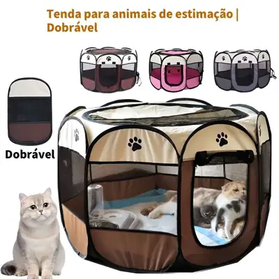 Foto do anúncio: Cercado Pet Dobrável para Cães e Gatos - Tenda Portátil para Cachorros