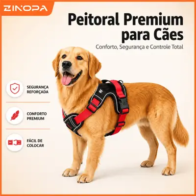 Foto do anúncio: Colete Peitoral para Cães Cachorros de Médio a Grande Porte Reforçado
