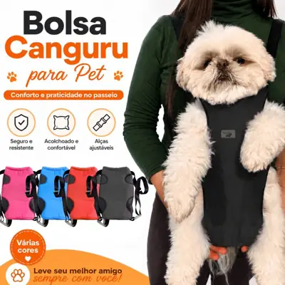 Foto do anúncio: Bolsa Canguru Pet Ajustável Para Cachorro e Gato Pequeno Porte