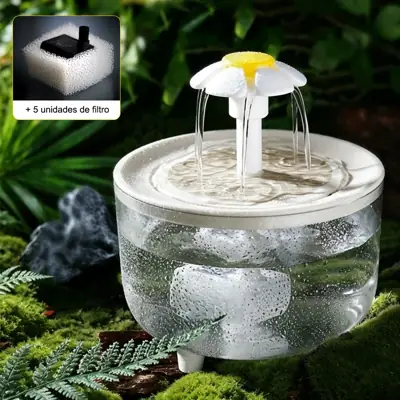 Foto do anúncio: MIW 1.5L Bebedouro Automático Flores Fonte Para Gatos Com Filtro