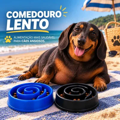 Foto do anúncio: Comedouro Educativo Lento Para Cachorro Gato Pequeno e Grande