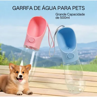 Foto do anúncio: Garrafa de Água Portátil para Cachorro e Gato 350ml/500ml Bebedouro Pet para Passeio,