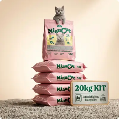 Foto do anúncio: Kit 20 Kg Areia Higiênica Sanitária para Gatos MiauCat (5x4kg)