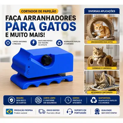 Foto do anúncio: Cortador de Papelão para Arranhador de Gato Manual DIY Artesanato