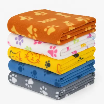 Foto do anúncio: Kit 5 Mantas Cães e Gatos - Tecido Soft Fleece - Cobertores
