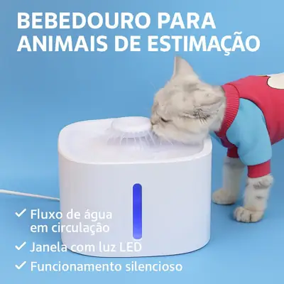 Foto do anúncio: Bebedouro Fonte de Água Automático com Filtro para Gatos e Cachorros 3L