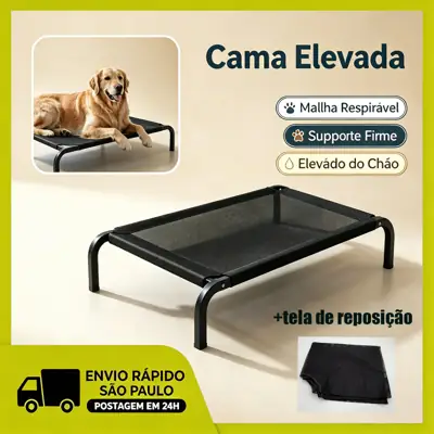 Foto do anúncio: Cama Suspensa para Pets - Elevada, Reforçada, Respirável e Lavável