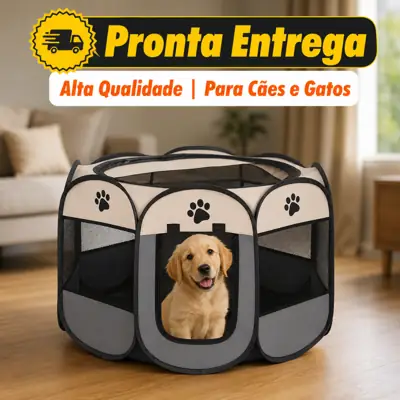 Foto do anúncio: Cercado de Pet Dobrável Portátil 73x43cm Para Cães e Gatos Tela