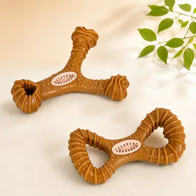 Foto do anúncio: Brinquedo de Mastigar para Grandes Cachorro Limpeza Dental Moagem Resistente e Sabor Bacon