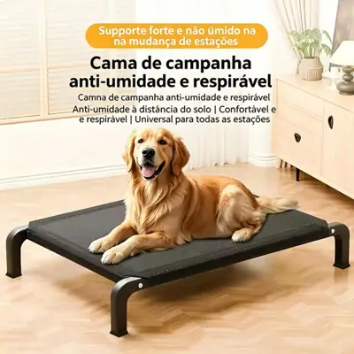 Foto do anúncio: Cama Elevada Suspensa para Cachorro e Gato, Estrutura de Metal, Tecido
