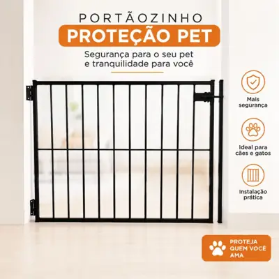 Foto do anúncio: Portão de Proteção Treliça Pets e Crianças Portãozinho Aço Residencial