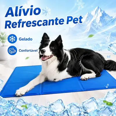 Foto do anúncio: Tapete Refrescante Gelado Durável para Cachorro Gato Varias Medidas