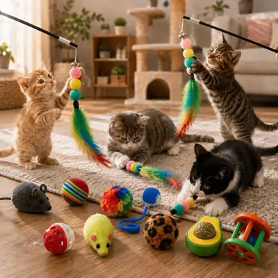 Foto do anúncio: KIT Até 6 Brinquedos Para Gato, Brinquedo Interativo Inteligente Gato