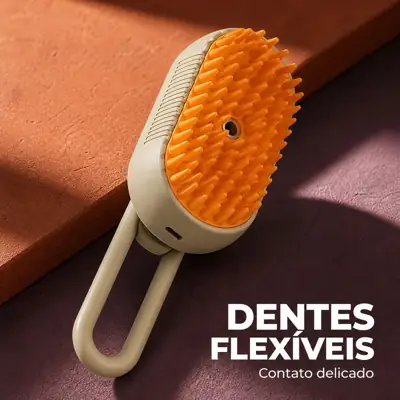 Foto do anúncio: Escova Elétrica para Pets com Vapor 3 em 1 Dentes Macios e Cabo