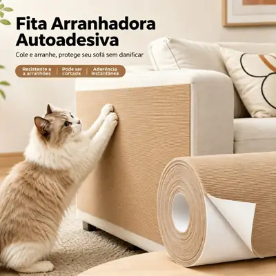 Foto do anúncio: Tapete Arranhador Autoadesivo Gatos Protetor Anti-Arranhões