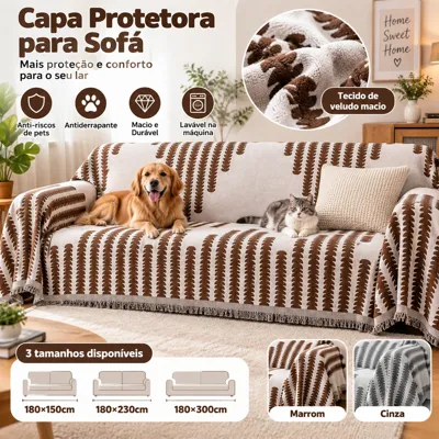 Foto do anúncio: Capa de Sofá Antiderrapante Anti-arranhões de Gato Cobertor Protetor Universal para Pets